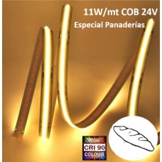 Tira LED 5mts Flexible 24V 11W/mt COB IP20 Especial Panadería, Serie Profesional